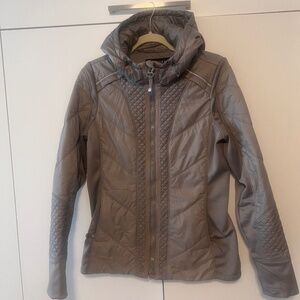 ATHLETA Rock Ridge Primaloft Hooded Jacket Bluff Grey; Medium